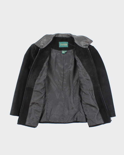 Vintage Danier Black Suede & Leather Jacket - L