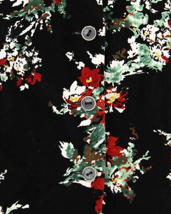 Vintage Kenzo Velvet Floral Jacket - M