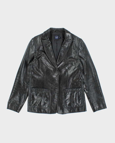 Vintage Women's Y2K GAP Double Breasted Leather Blazer - S