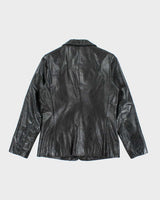 Vintage Women's Y2K GAP Double Breasted Leather Blazer - S