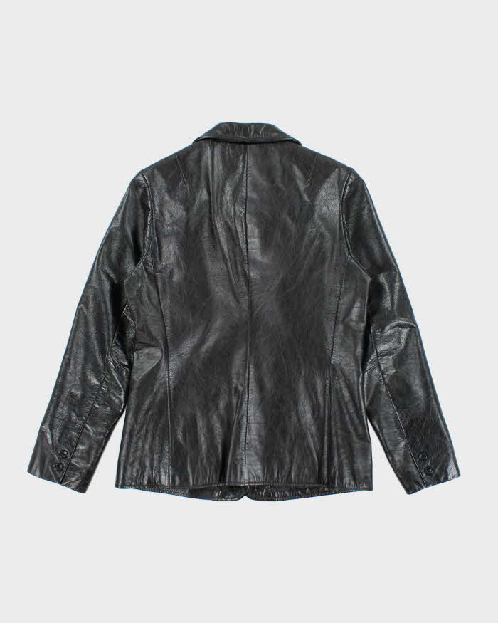 Vintage Women's Y2K GAP Double Breasted Leather Blazer - S