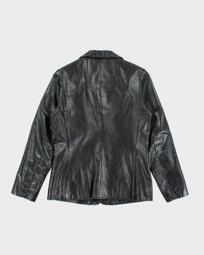 Vintage Women's Y2K GAP Double Breasted Leather Blazer - S