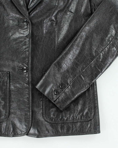 Vintage Women's Y2K GAP Double Breasted Leather Blazer - S