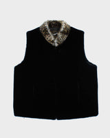 Vintage Y2k 00s Faux Fur Gilet - XL