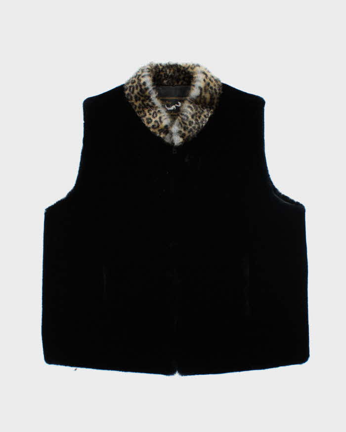 Vintage Y2k 00s Faux Fur Gilet - XL