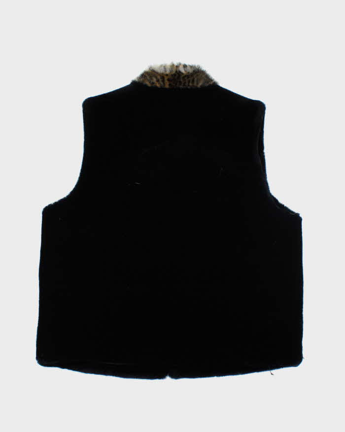 Vintage Y2k 00s Faux Fur Gilet - XL