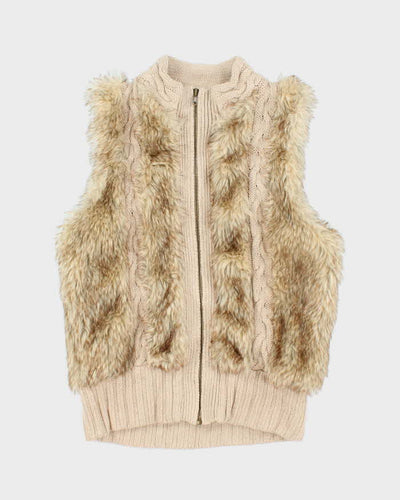 Vintage Y2k 00s Love 21 Angora Knit Gilet - S