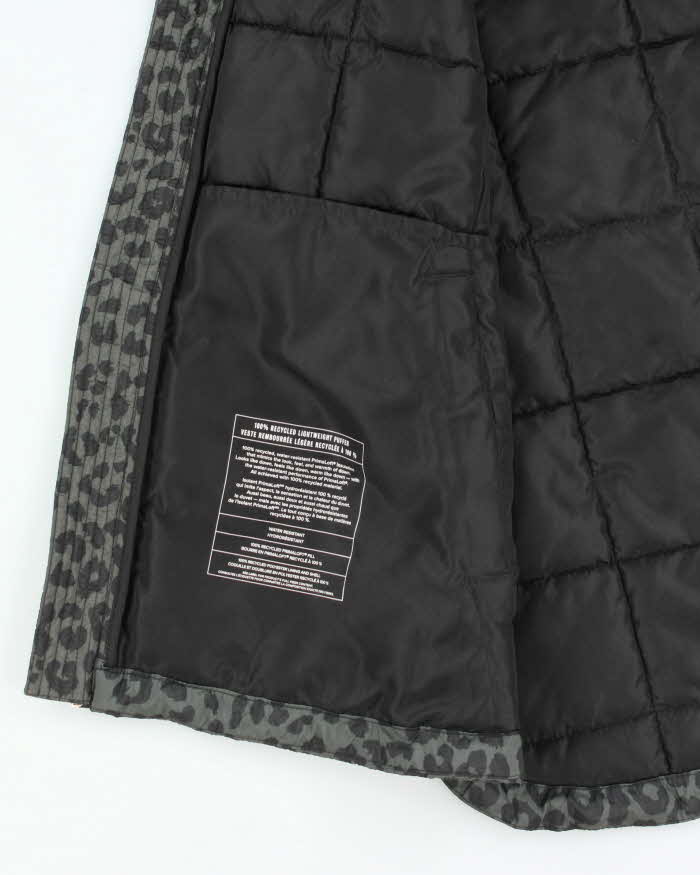 Vintage Y2k 00s Gap Leopard Print Puffer Gilet - XL