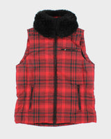 Vintage 00s Ralph Lauren Checked Puffer Gilet - S