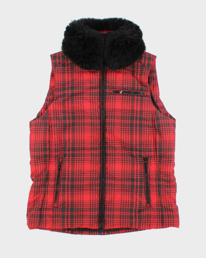 Vintage 00s Ralph Lauren Checked Puffer Gilet - S