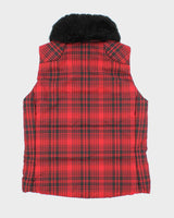 Vintage 00s Ralph Lauren Checked Puffer Gilet - S