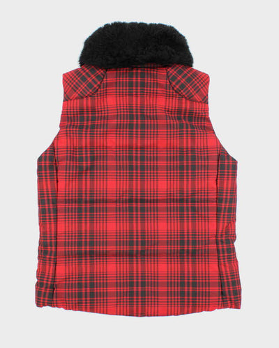 Vintage 00s Ralph Lauren Checked Puffer Gilet - S