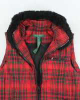 Vintage 00s Ralph Lauren Checked Puffer Gilet - S