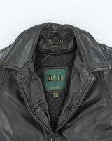 Vintage Danier Black Leather Jacket - XL