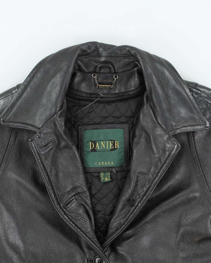 Vintage Danier Black Leather Jacket - XL