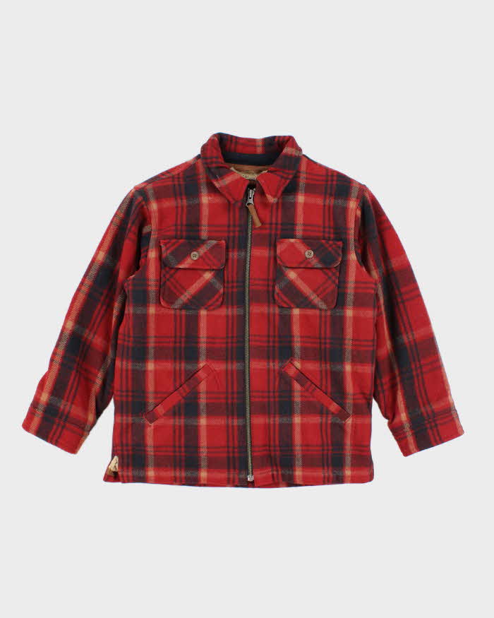Vintage Y2K GAP Fleeced Lined Flannel Zip Up Jacket - L