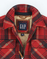 Vintage Y2K GAP Fleeced Lined Flannel Zip Up Jacket - L