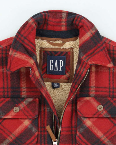 Vintage Y2K GAP Fleeced Lined Flannel Zip Up Jacket - L