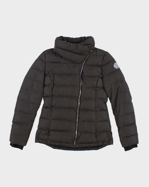 Vintage Women's Y2K DKNY Asymmetrical Zip Puffer Jacket - XS