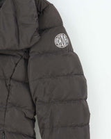 Vintage Women's Y2K DKNY Asymmetrical Zip Puffer Jacket - XS