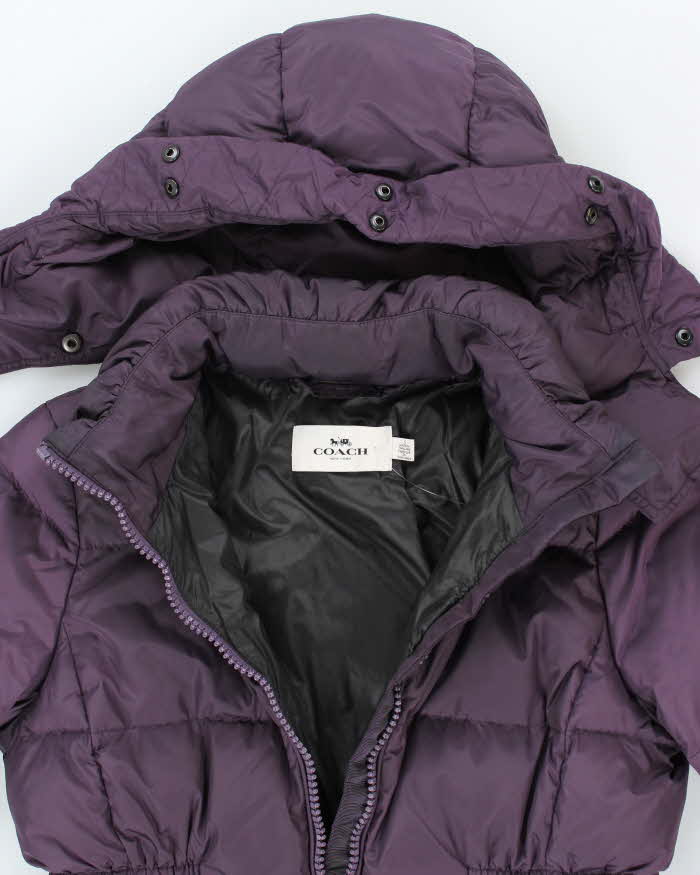 Vintage Y2K Coach Insulated Hooded Puffer Parka Jacket - S