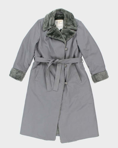 Vintage 80's Women's London Fog Faux Fur Lined Overcoat - M