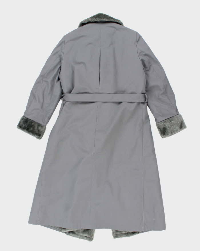 Vintage 80's Women's London Fog Faux Fur Lined Overcoat - M