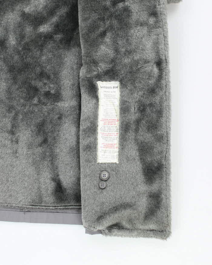 Vintage 80's Women's London Fog Faux Fur Lined Overcoat - M