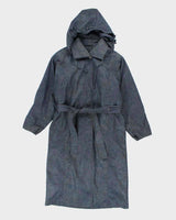 Vintage 90's Women's London Fog Foral Heavyweight Hooded Overcoat - M