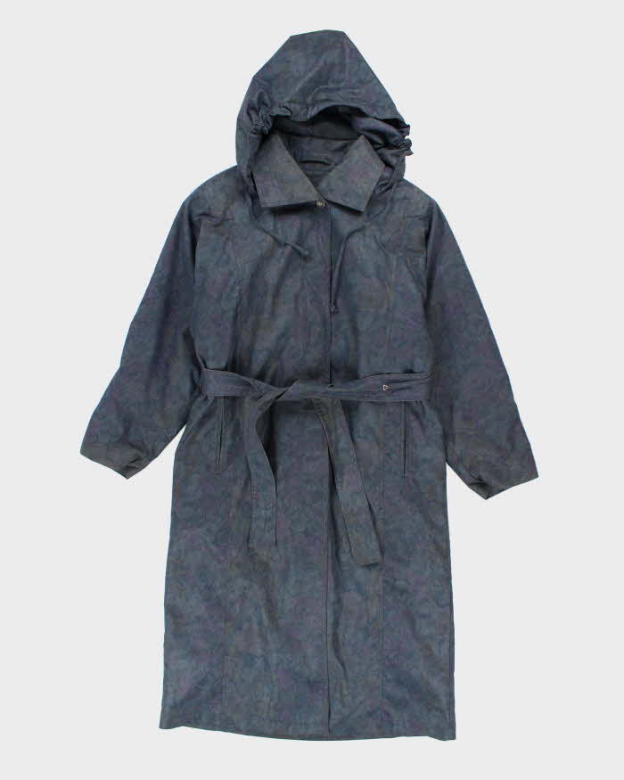Vintage 90's Women's London Fog Foral Heavyweight Hooded Overcoat - M