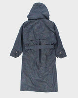 Vintage 90's Women's London Fog Foral Heavyweight Hooded Overcoat - M