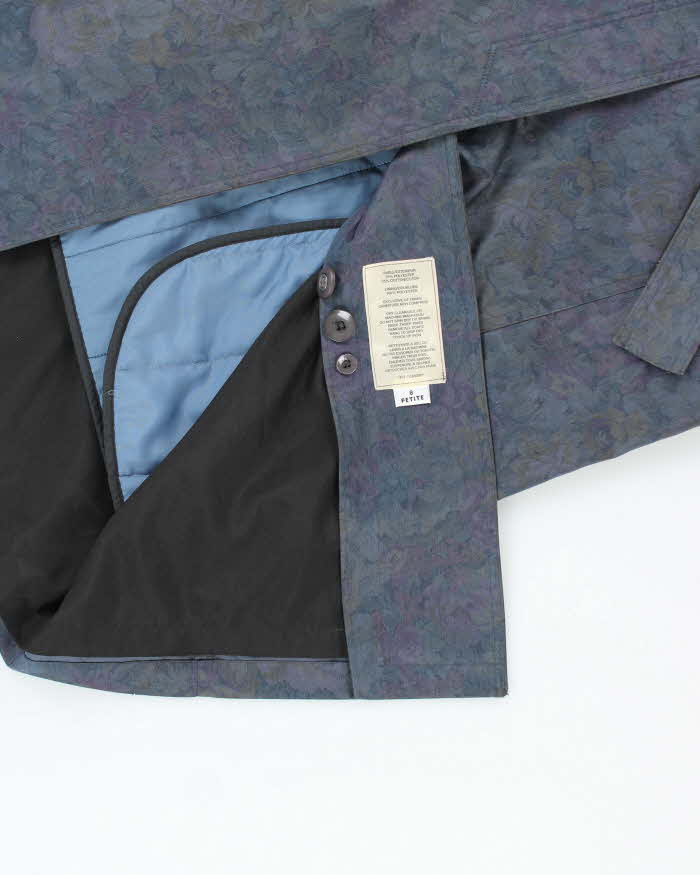 Vintage 90's Women's London Fog Foral Heavyweight Hooded Overcoat - M