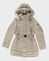 Vintage Women's Y2K Guess Fur Collar Insulated Parka Jacket - M