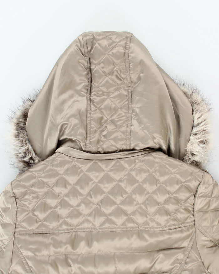 Vintage Women's Y2K Guess Fur Collar Insulated Parka Jacket - M