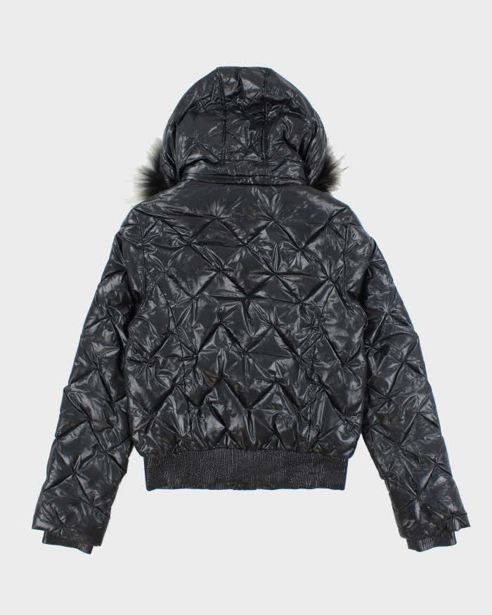 Vintage 2000's Max Mara Fur Collar Cropped Puffer Jacket - S