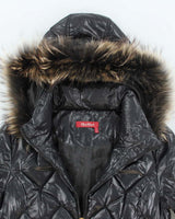 Vintage 2000's Max Mara Fur Collar Cropped Puffer Jacket - S