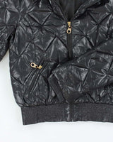 Vintage 2000's Max Mara Fur Collar Cropped Puffer Jacket - S