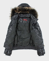 Vintage 2000's Max Mara Fur Collar Cropped Puffer Jacket - S