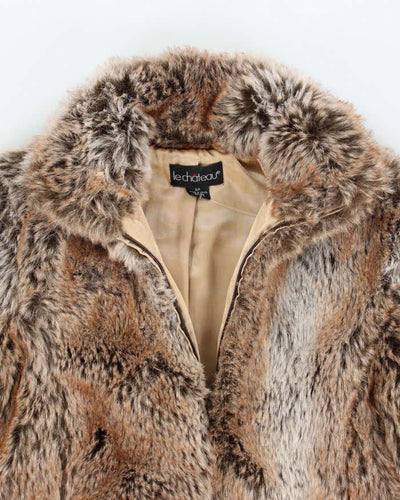 Vintage Y2k 00s Le Chateau Faux Fur Jacket - S