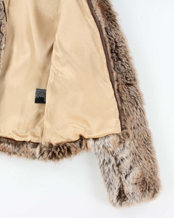 Vintage Y2k 00s Le Chateau Faux Fur Jacket - S