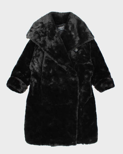 Vintage Furrocious Black Faux Fur Coast - L