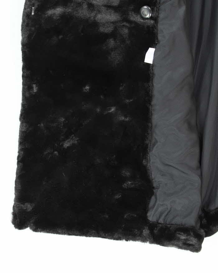 Vintage Furrocious Black Faux Fur Coast - L