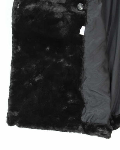 Vintage Furrocious Black Faux Fur Coast - L