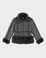 Vintage Y2k 00s Buffalo Faux Suede Jacket - M