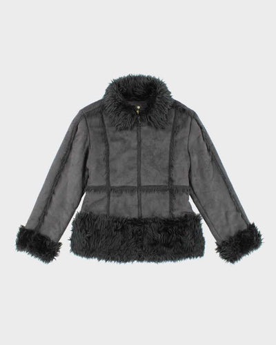 Vintage Y2k 00s Buffalo Fax Suede Jacket - M