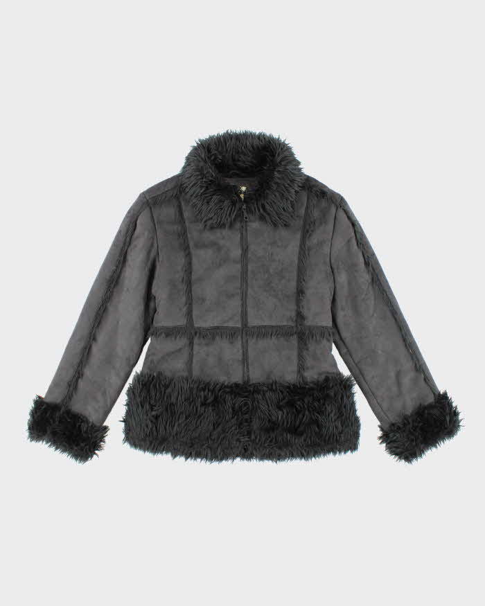 Vintage Y2k 00s Buffalo Fax Suede Jacket - M