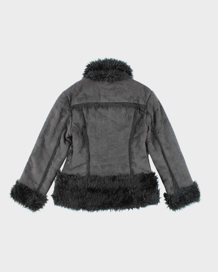 Vintage Y2k 00s Buffalo Fax Suede Jacket - M