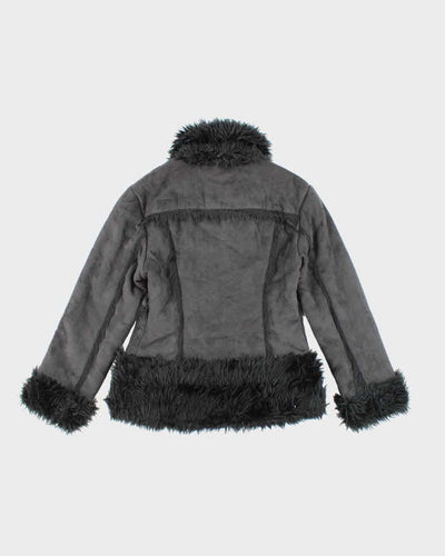 Vintage Y2k 00s Buffalo Fax Suede Jacket - M
