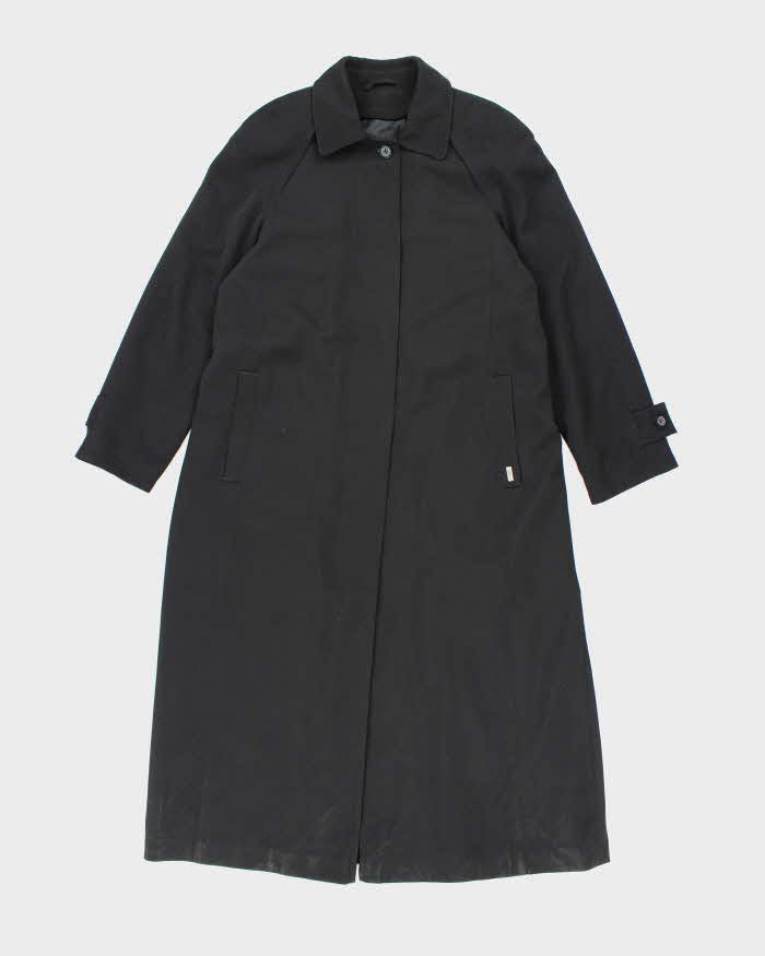 Vintage London Fog Black Lined Trench Coat - S