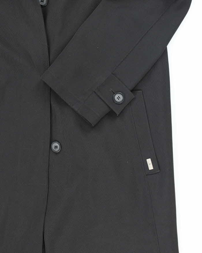 Vintage London Fog Black Lined Trench Coat - S